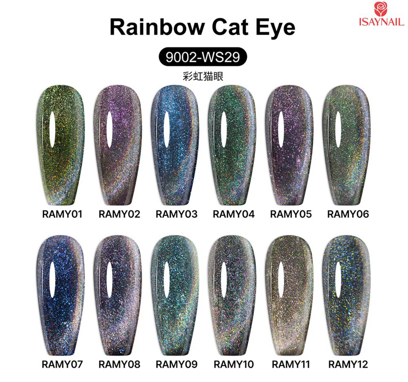 Gel para ojos de gato arcoíris