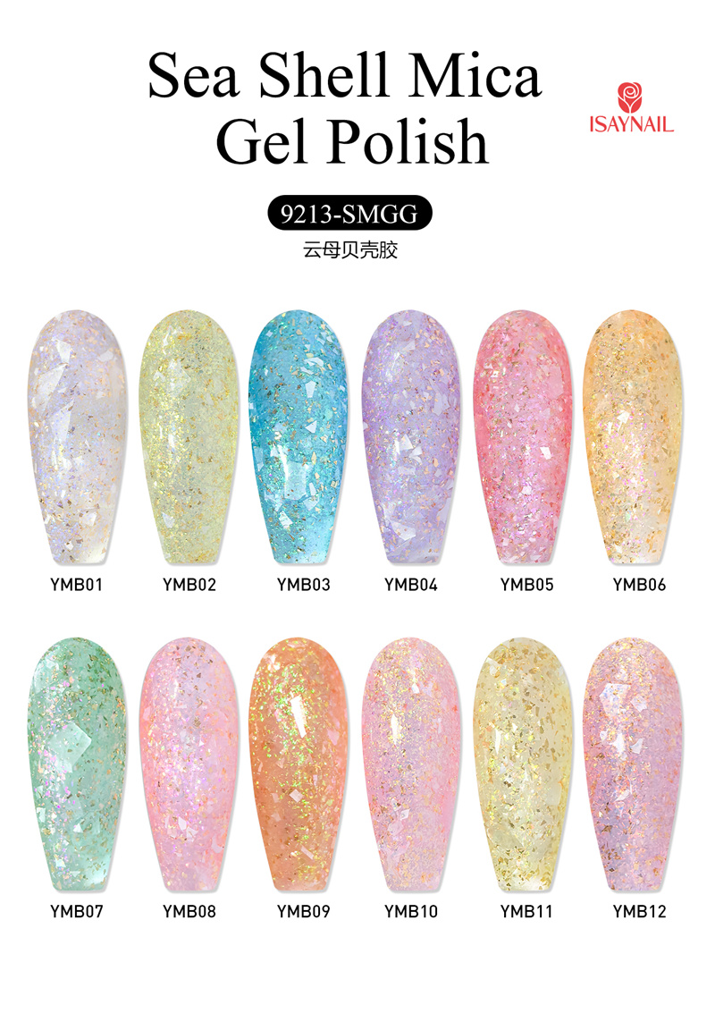 Esmalte en gel de mica de concha marina