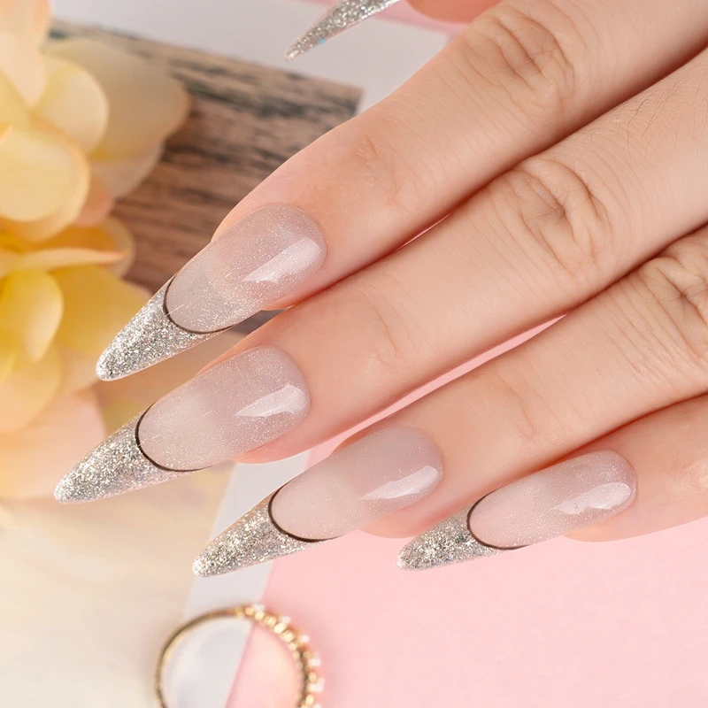 Gel para u&ntilde;as con brillo met&aacute;lico deslumbrante